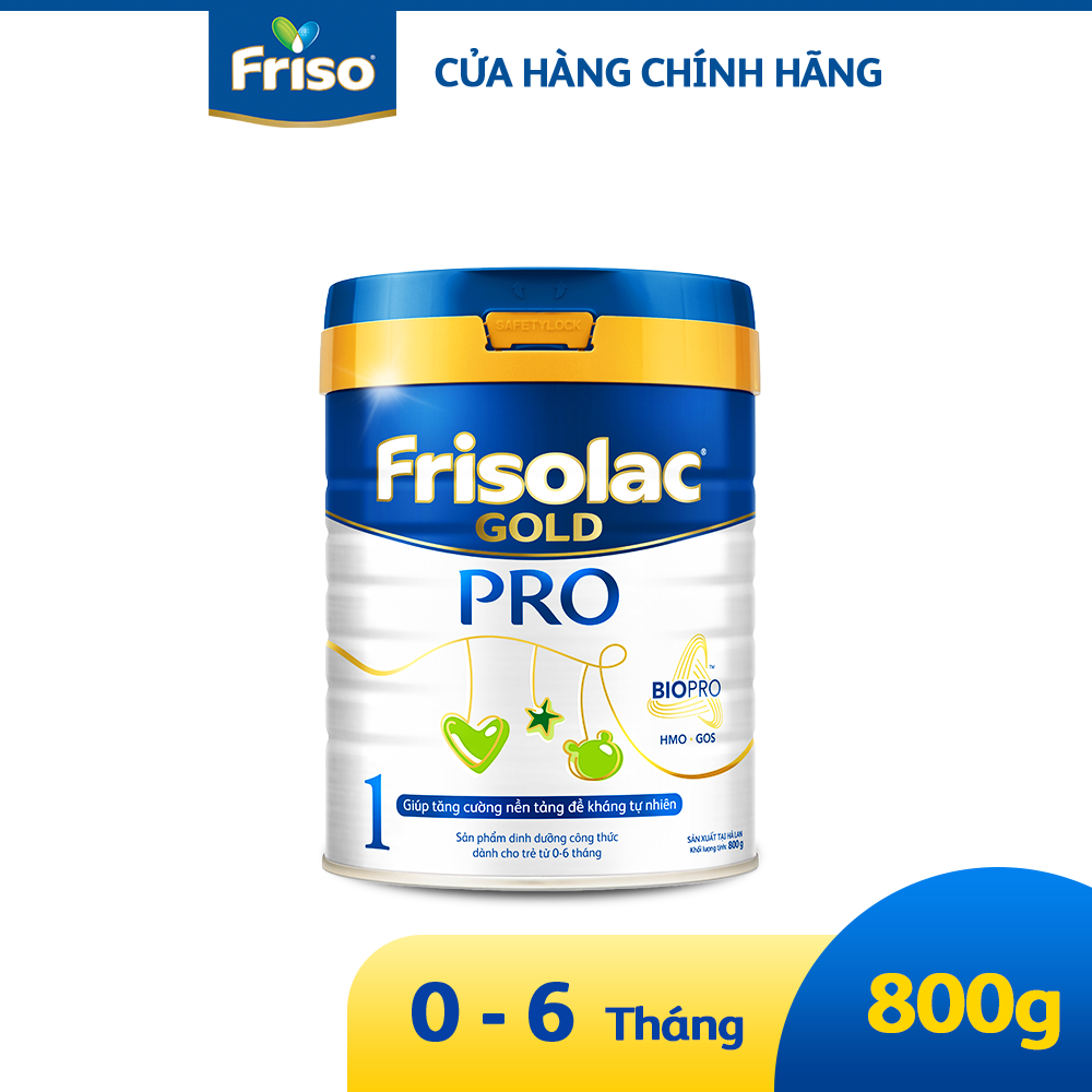 Sữa công thức Frisolac Gold Pro 1 800G cho bé 0-6 tháng