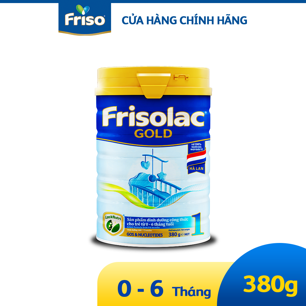 Sữa công thức Frisolac Gold 1 380G cho bé 0-6 tháng