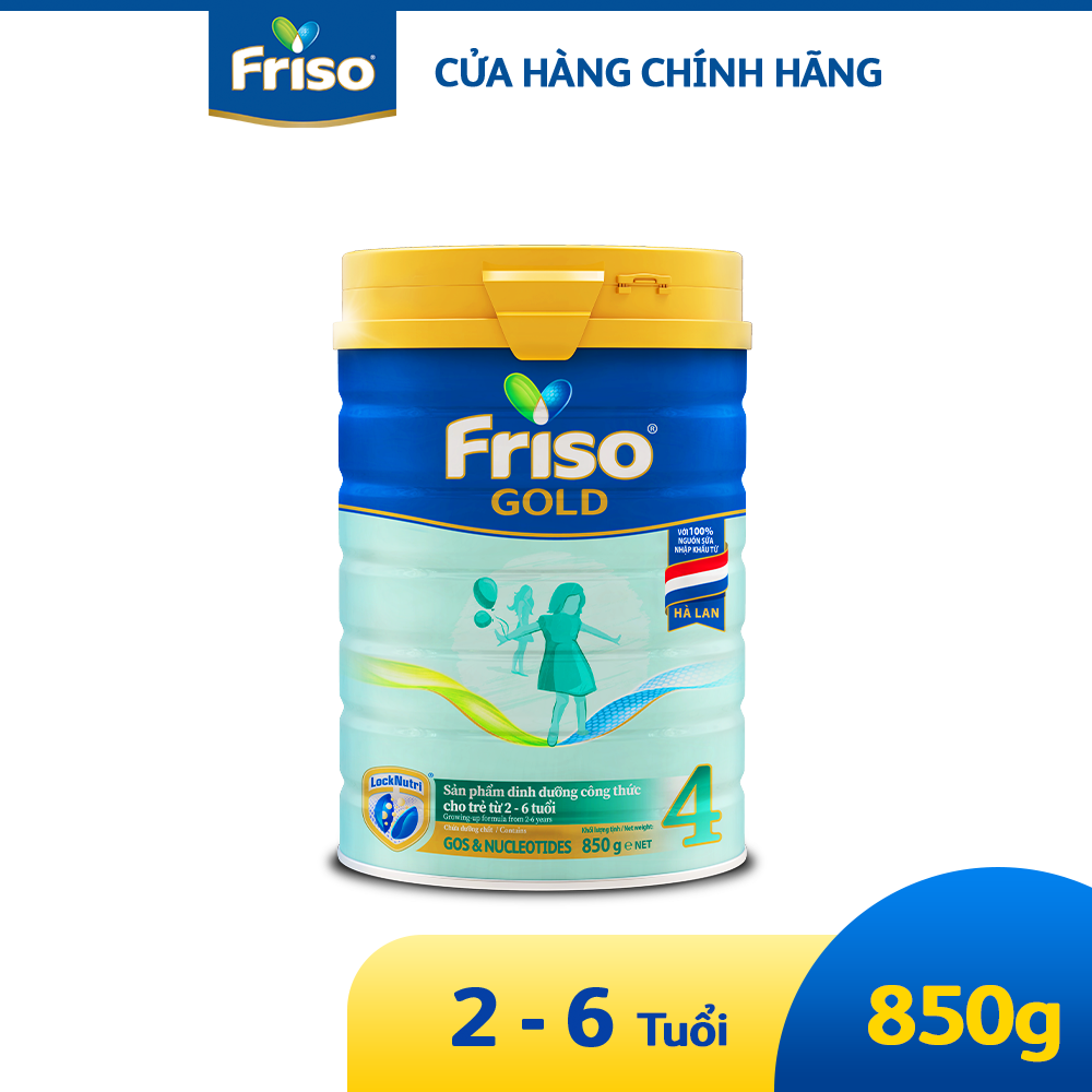 Sữa công thức Friso Gold 4 850G cho bé 2-6 tuổi
