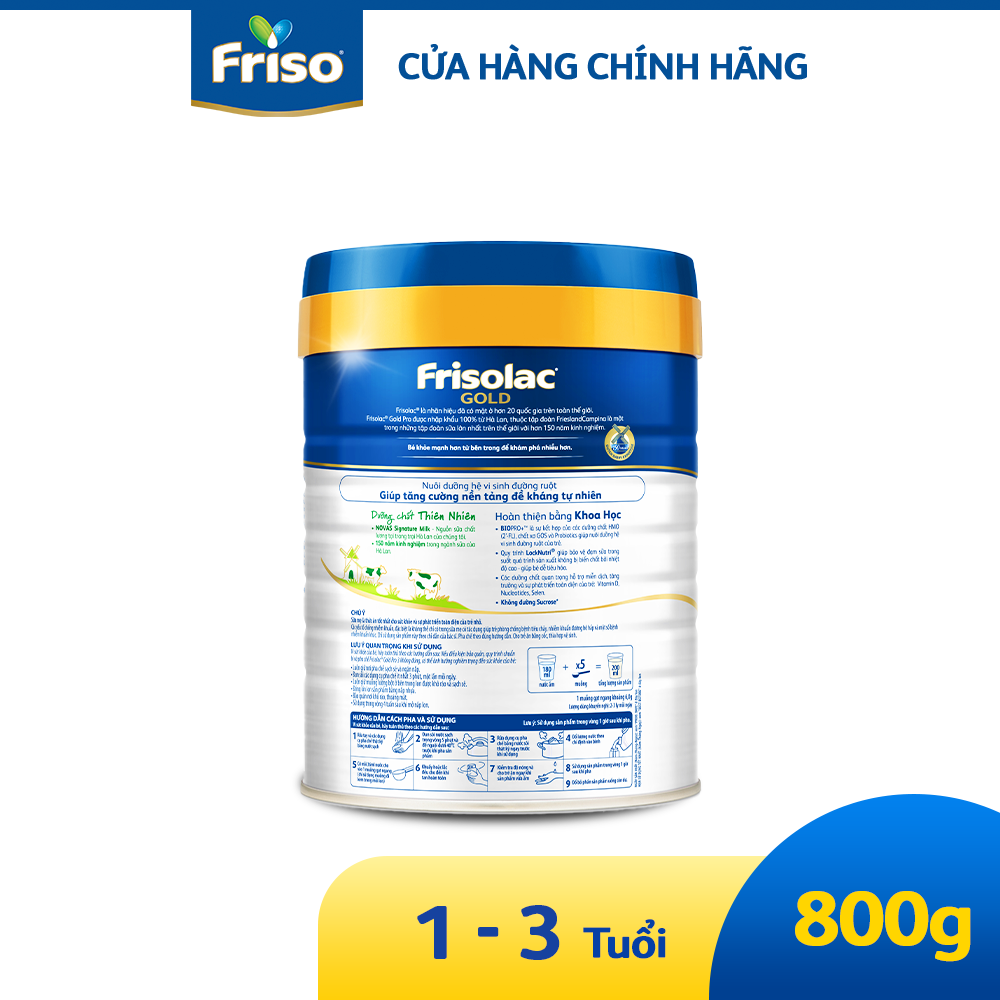 Sữa công thức Frisolac Gold Pro 3 800G cho bé 1-3 tuổi