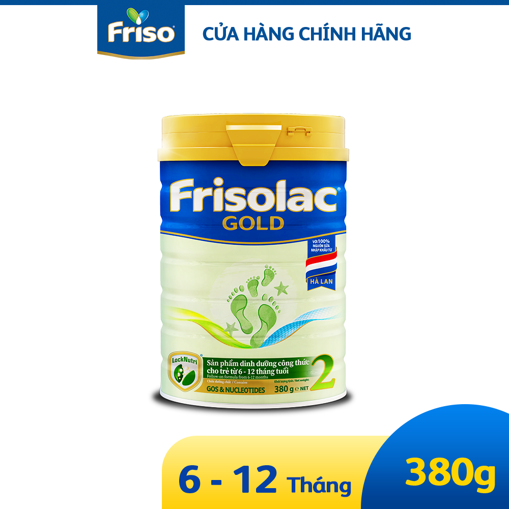 Sữa công thức Frisolac Gold 2 380G cho bé 6-12 tháng