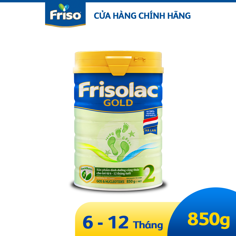 Sữa công thức Frisolac Gold 2 850G cho bé 6-12 tháng – Friso Vietnam
