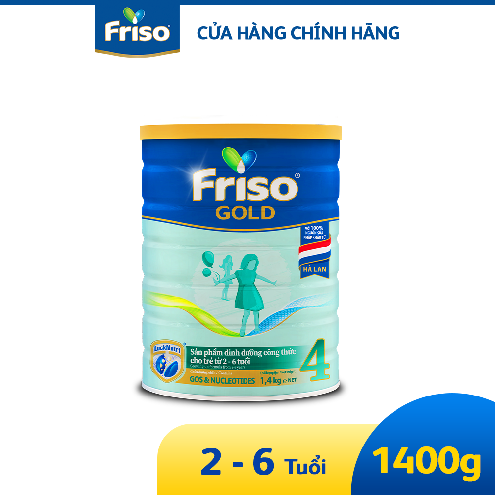 Sữa công thức Friso Gold 4 1400G cho bé 2-6 tuổi